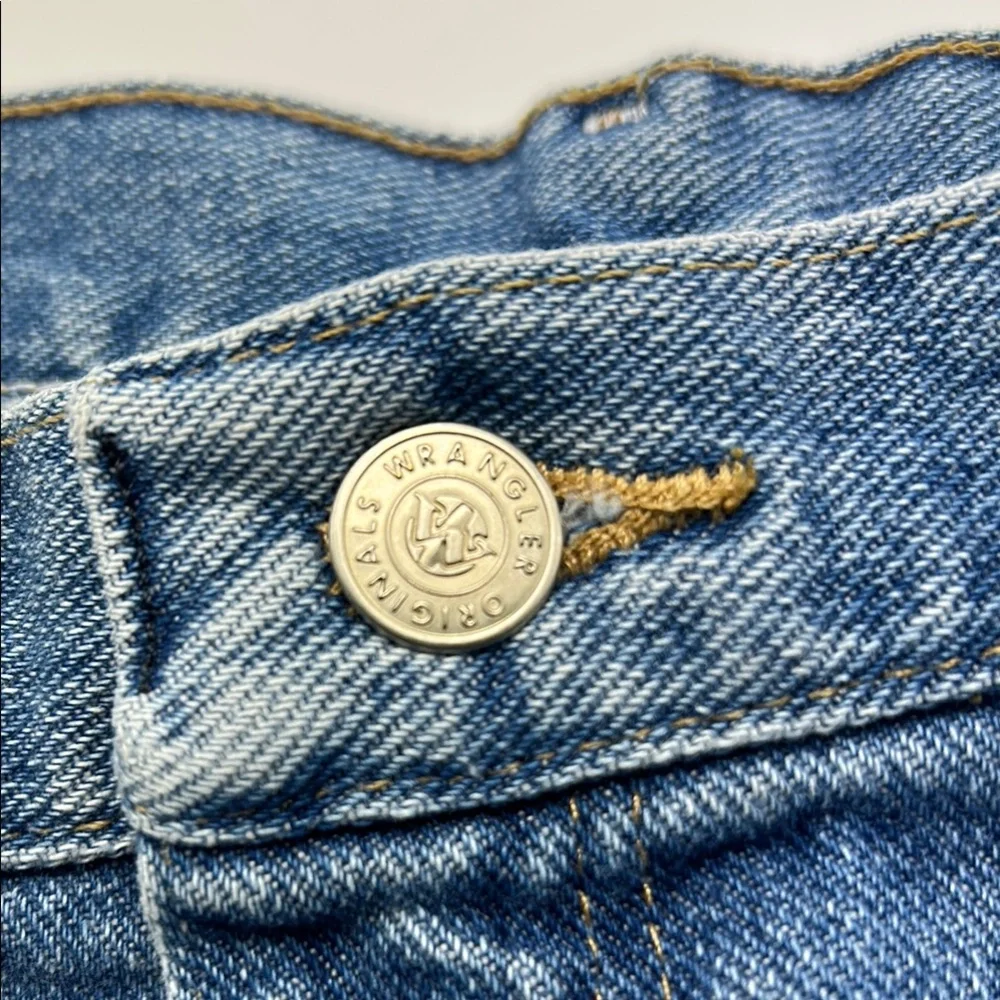Wrangler Originals Men's Blue Jean Shorts 38 Waist Relaxed Fit Denim Button Zip